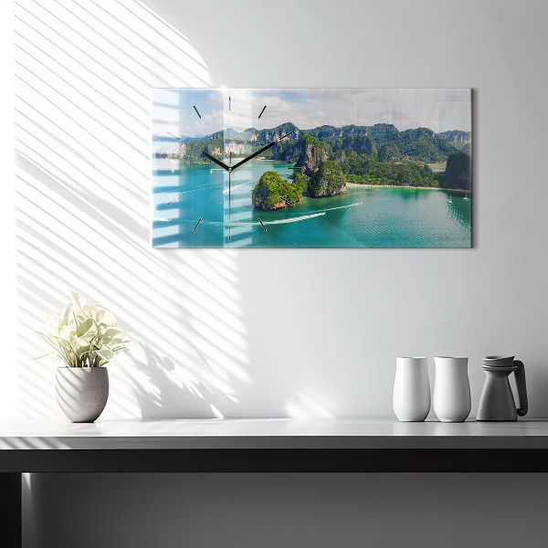 Horizontal wall clock Island in Thailand