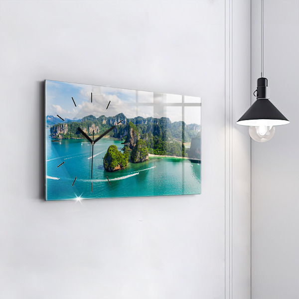 Horizontal wall clock Island in Thailand