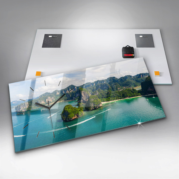 Horizontal wall clock Island in Thailand