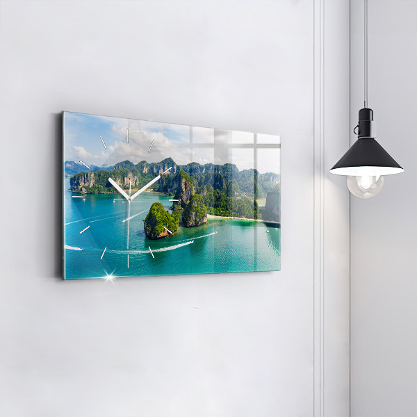Horizontal wall clock Island in Thailand