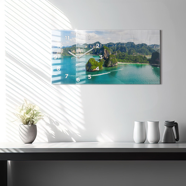 Horizontal wall clock Island in Thailand