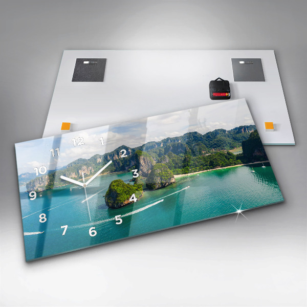 Horizontal wall clock Island in Thailand