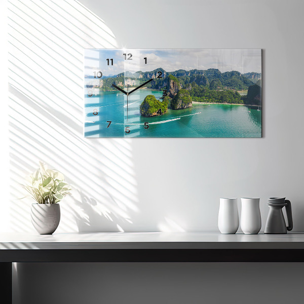 Horizontal wall clock Island in Thailand