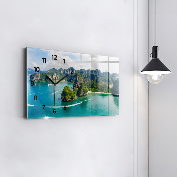 Horizontal wall clock Island in Thailand