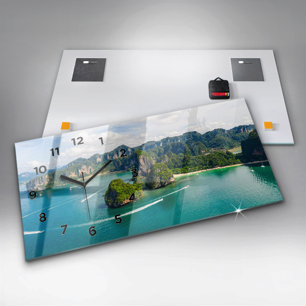 Horizontal wall clock Island in Thailand
