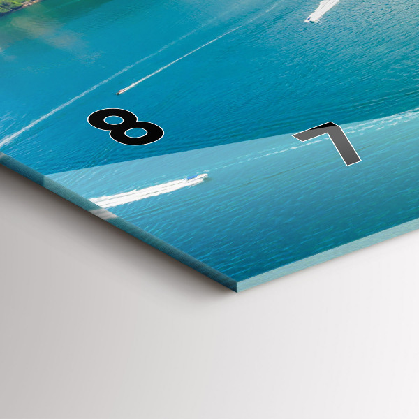 Horizontal wall clock Island in Thailand