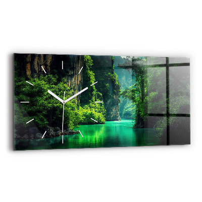 Horizontal wall clock Thailand's natural landscape