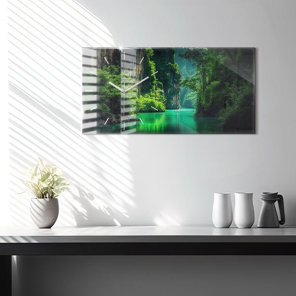 Horizontal wall clock Thailand's natural landscape