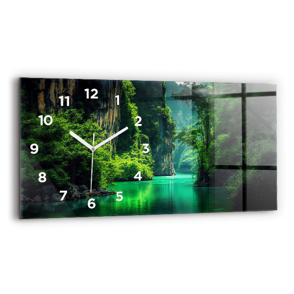 Horizontal wall clock Thailand's natural landscape
