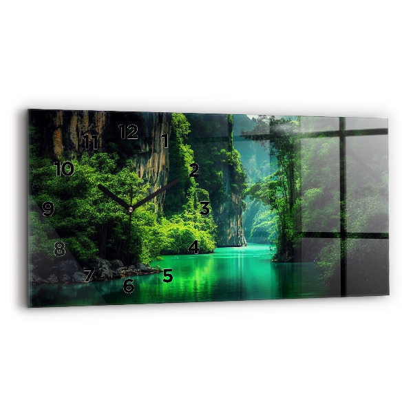 Horizontal wall clock Thailand's natural landscape