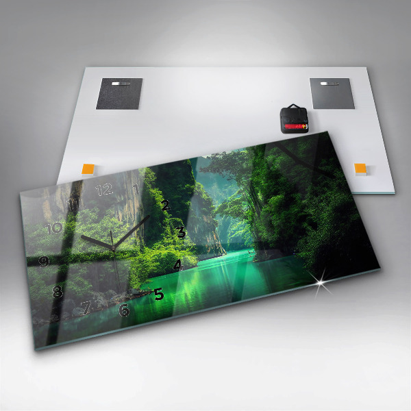 Horizontal wall clock Thailand's natural landscape