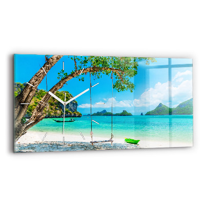 Horizontal wall clock Sunny island Thailand