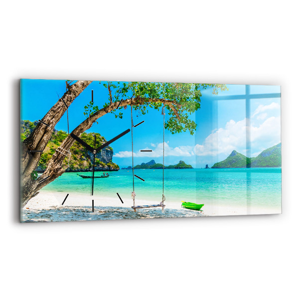 Horizontal wall clock Sunny island Thailand