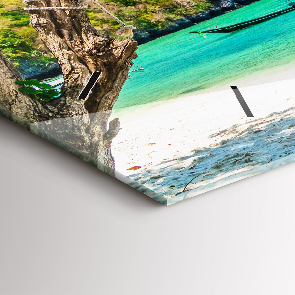 Horizontal wall clock Sunny island Thailand