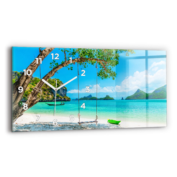 Horizontal wall clock Sunny island Thailand