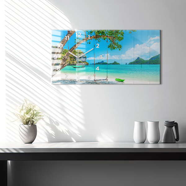 Horizontal wall clock Sunny island Thailand