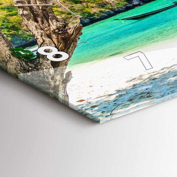 Horizontal wall clock Sunny island Thailand