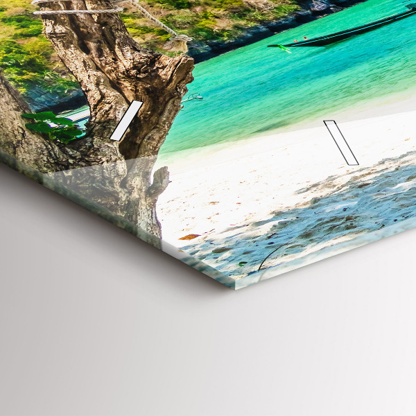 Horizontal wall clock Sunny island Thailand