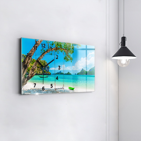 Horizontal wall clock Sunny island Thailand