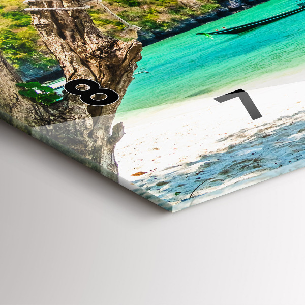 Horizontal wall clock Sunny island Thailand