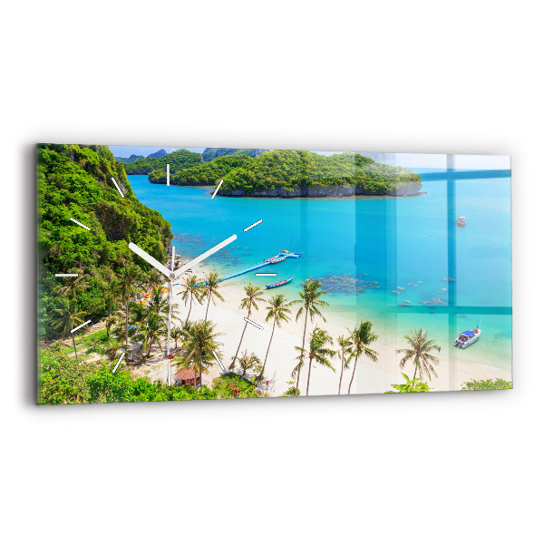 Horizontal wall clock National Park Thailand