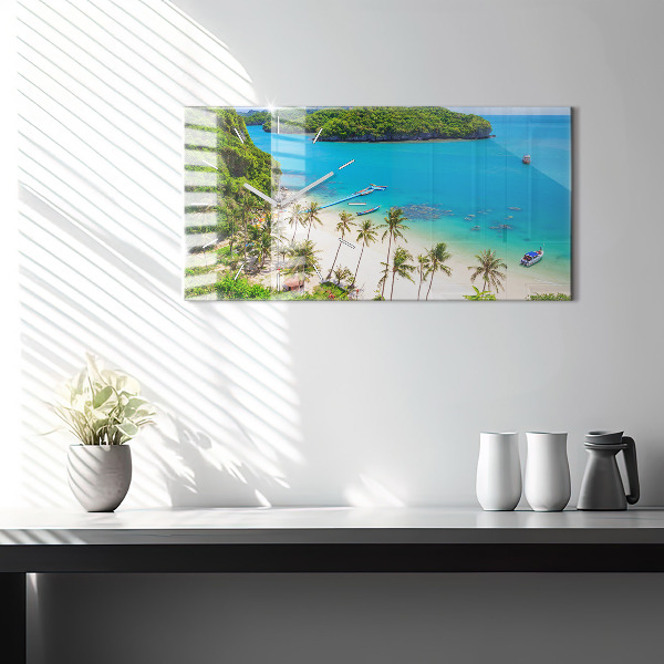 Horizontal wall clock National Park Thailand