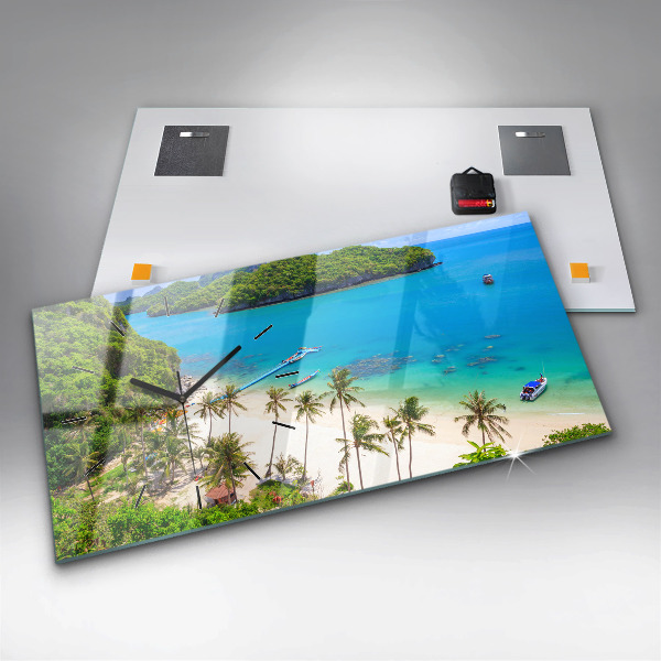 Horizontal wall clock National Park Thailand