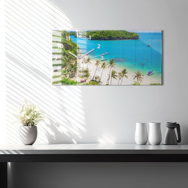 Horizontal wall clock National Park Thailand