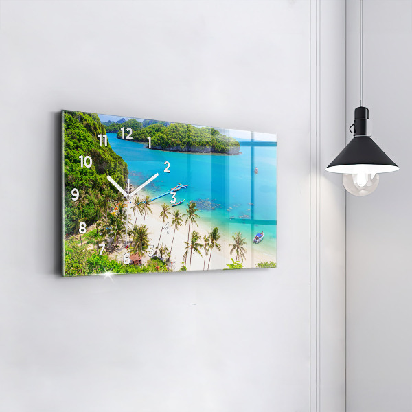 Horizontal wall clock National Park Thailand