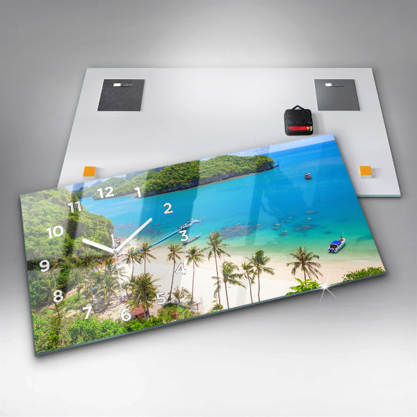 Horizontal wall clock National Park Thailand