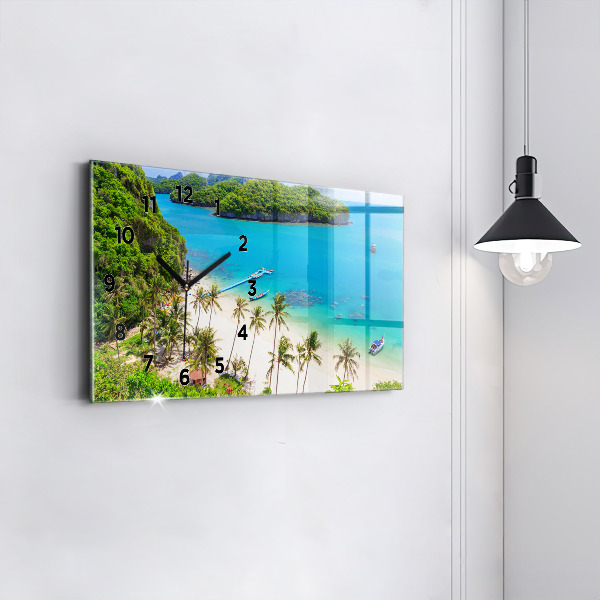 Horizontal wall clock National Park Thailand