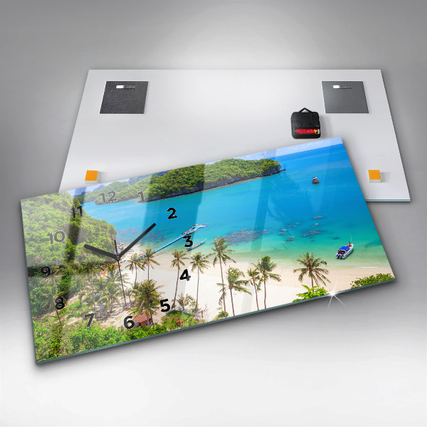 Horizontal wall clock National Park Thailand