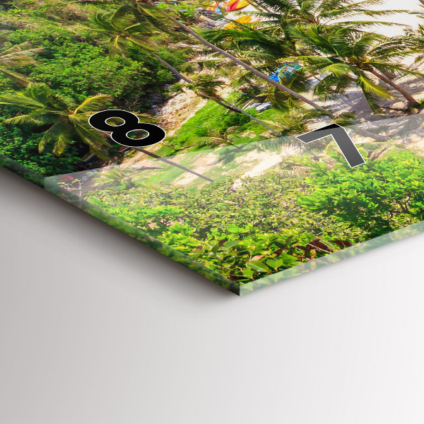 Horizontal wall clock National Park Thailand