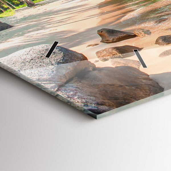 Horizontal wall clock Beautiful beach in Thailand