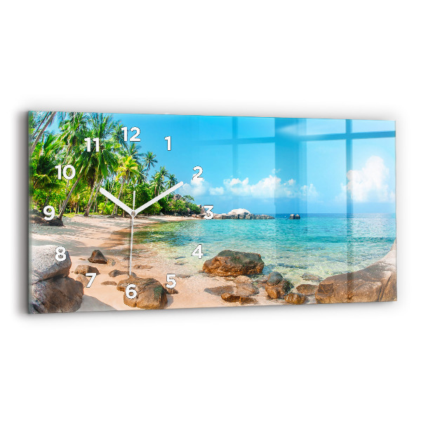 Horizontal wall clock Beautiful beach in Thailand