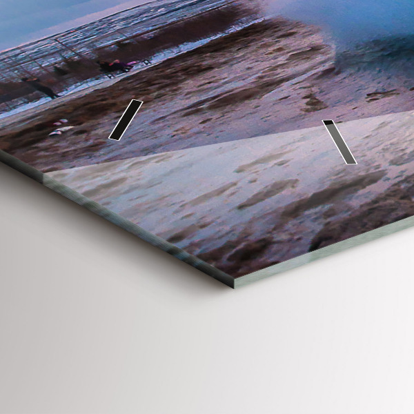 Horizontal wall clock Geyser on the island of Iceland