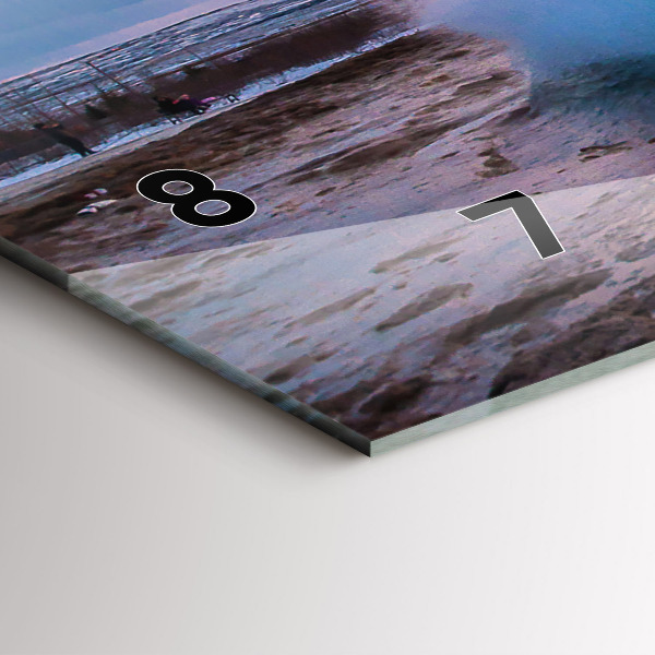 Horizontal wall clock Geyser on the island of Iceland