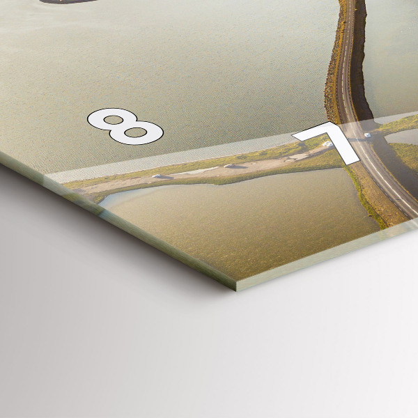 Horizontal wall clock Road in Iceland