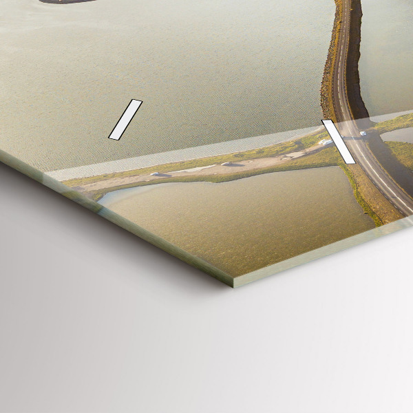 Horizontal wall clock Road in Iceland