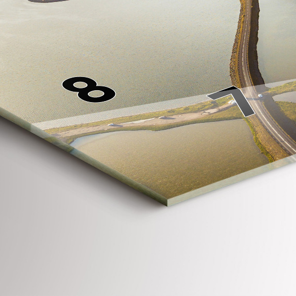 Horizontal wall clock Road in Iceland