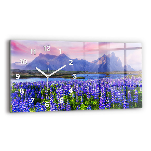 Horizontal wall clock Mountain view Iceland
