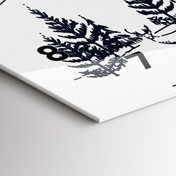 Horizontal wall clock Cartoon town