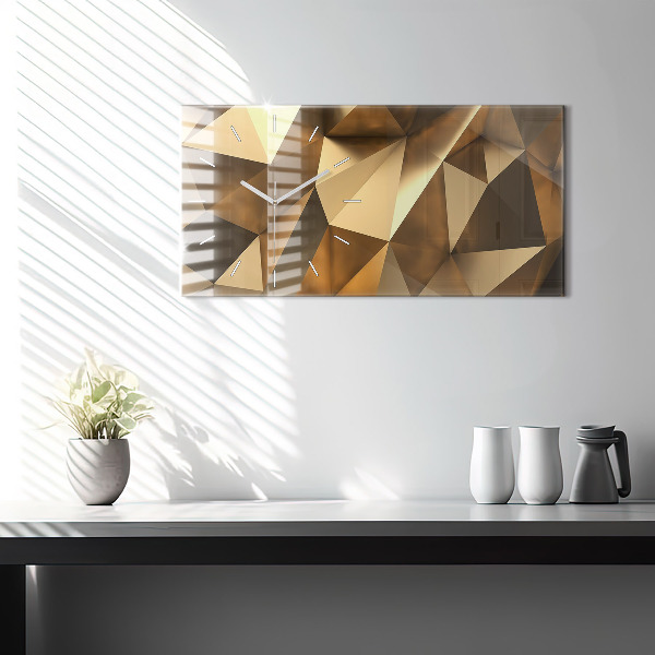 Horizontal wall clock Geometric texture