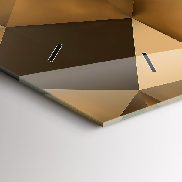 Horizontal wall clock Geometric texture