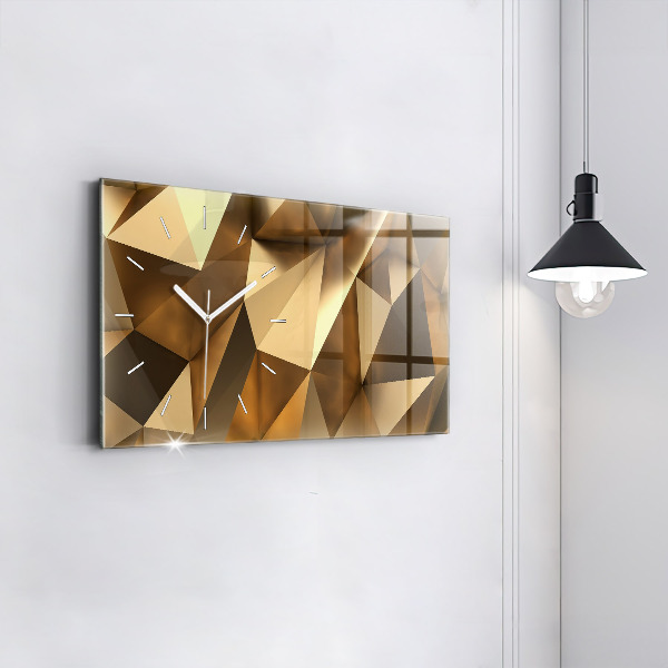 Horizontal wall clock Geometric texture