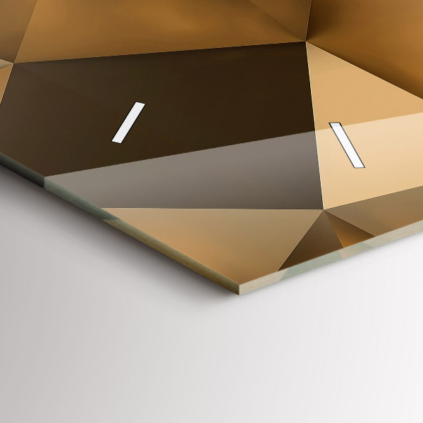 Horizontal wall clock Geometric texture