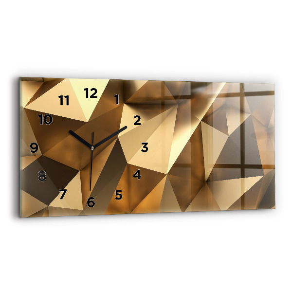 Horizontal wall clock Geometric texture