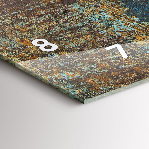 Horizontal wall clock Old Metal Texture