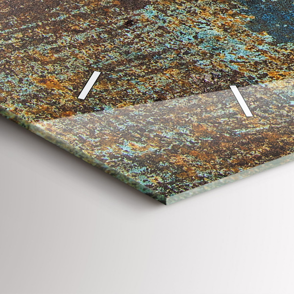 Horizontal wall clock Old Metal Texture