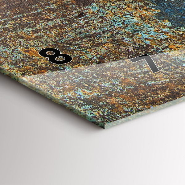 Horizontal wall clock Old Metal Texture